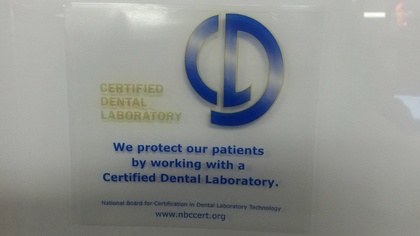 CDL Dentist Office Cling Sticker - Set of 5 Stickers: click to enlarge